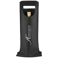 Made from 100 GSM non-woven polypropylene, this single bottle wine tote......
