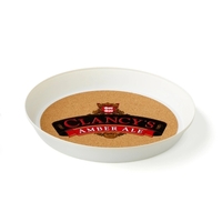13" Round Plastic Serving Tray w/Cork Surface
