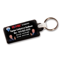 This plastic rectangle shaped key-ring is flexible and available in 4... from...