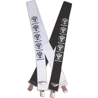Suspenders with 2" adjustable elastic polyester twill strap.... from ASI...