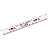 White plastic ruler, 12".... from ASI 79896 Promo Plastik / Promo Plastik