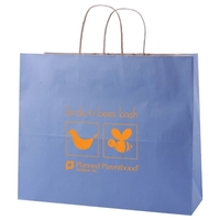 Striped Tinted Kraft Shopping Bags