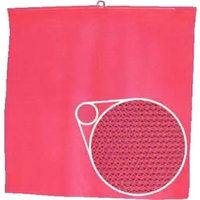 Fluorescent orange danger flag made from heavy vinyl coated mesh.... from ASI...