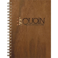 7" x 10" notebook with wood on paperboard front cover, foil... from ASI 91340...