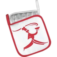 7" x 7" deluxe quilted heat resistant pot holder with silver... from ASI...