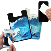 2-in-1 Silicone Phone Wallet w/ Removable Screen Cleaner