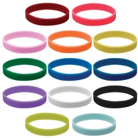 Silicone wristband with no imprinting, offered in a variety of colors.......