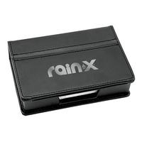Leather memo box with photo easel; includes 150 sheets of 3"... from ASI...