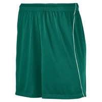 Youth soccer shorts with piping made from 100% polyester wicking knit... from...
