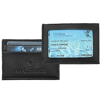 Slim leather case with gusseted main compartment, ID window and card,... from...