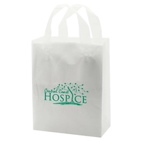Clear Frosted Soft Loop Handle Bags