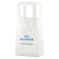 Clear Frosted Tri-Fold Handle Bags