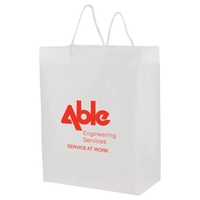 4.0 mil. high density frosted clear plastic bags/eurototes with fabric...