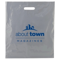 2.5 mil. low density plastic bag with reinforced die cut patch... from ASI...