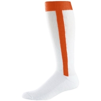 Youth size, knee-length baseball stirrup tube socks with color stripe...
