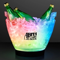 Blank or imprinted. Large light up ice bucket, rechargeable and...