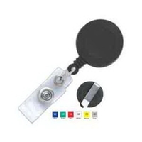 Round Badge Reel with Reinforced Vinyl Strap and Clip