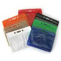 Horizontal Colored Vinyl Badge Holder (Blank)