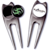 Antique pewter golf repair tool with 3/4" Color Magic ball marker.... from...