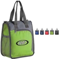 600 denier polyester lunch cooler tote with PEVA lined main compartment,......