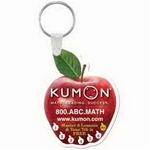 4-Color Process Apple With Leaf Punch Key Tags