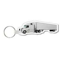 Semi-truck key tag with split ring and diamond or kite-shaped hole... from...