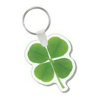 4-Color Process 4 Leaf Clover Punch Key Tags