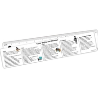 Essential Cyber Safety tips on a convenient ruler.... from ASI 42393...