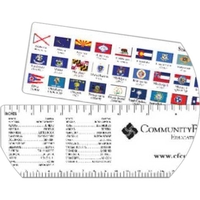 Ruler, 12" State Capital & Flag
