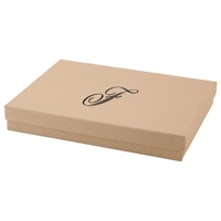 Natural jewelry boxes made with rigid white lined board; filled with... from...