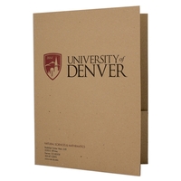 Folder Printed on 18PT Eco Kraft 100% PCW with Two PMS... from ASI 32050...