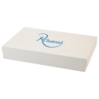 White styles jewelry boxes made with rigid white lined board; filled... from...