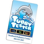 Tub Tester Dolly Card with Temperature Strip, Stock