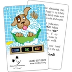Tub Tester Puppy Card with Temperature Strip, Stock