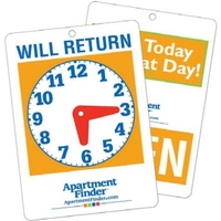 Open/ Will Return Store Clock Sign with Red Hands