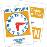 Open/ Will Return Store Clock Sign with Red Hands