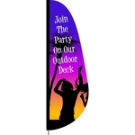 3' x 10' Custom Single Reverse Feather Flag