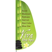 3' x 8' Single Reverse Custom Feather Flag - Knitted Polyester.... from ASI...