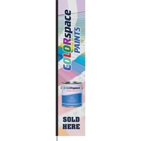 3' x 15' Custom Single Reverse Square Feather Flag