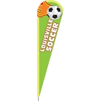 3' x 12' Single Reverse custom teardrop flag, made of knitted... from ASI...