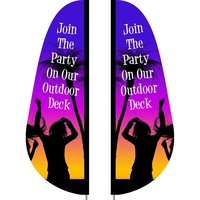 3' x 10' Custom Double Sided Feather Flag - Knitted Polyester... from ASI...