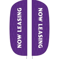 3' x 10' Custom Double Sided Flutter Flag