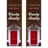 3' x 10' Custom Double Sided Square Feather Flag