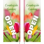 3' x 8' Custom Double Sided Square Feather Flag