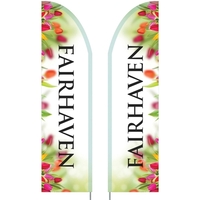 3' x 12' Custom Double Sided half drop flag made of... from ASI 80228 Quinn