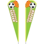 3' x 12' Custom Double Sided Teardrop Flag