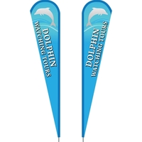 3' x 15' Custom Double Sided Teardrop Flag