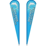 3' x 15' Custom Double Sided Teardrop Flag