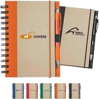 5" x 7" spiral-bound notebook with 80 lined sheets, color accents... from ASI...