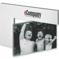 4" x 6" two-sided photo frame, brushed aluminum finish.... from ASI 62820...